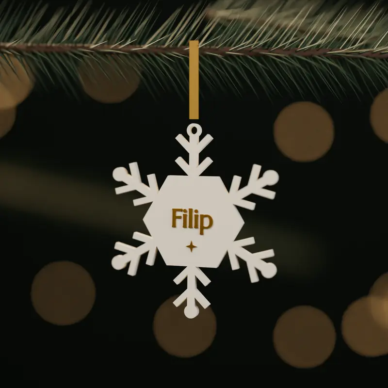 Krem pahulja sa zlatnim imenom Filip